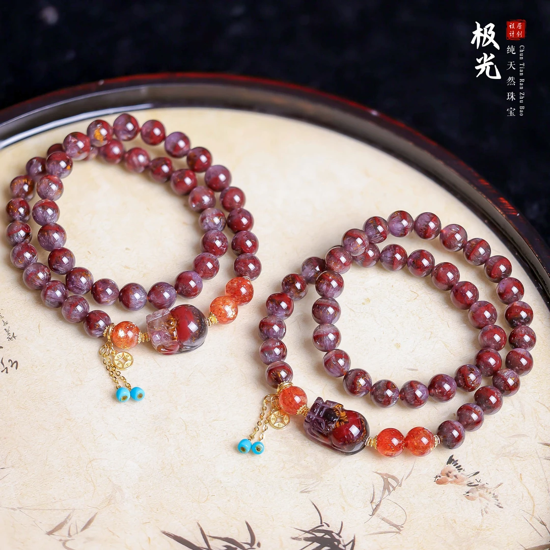 【桃总推荐】diy18k极光23高阶8mm双圈手串多样性发一件@ZY50301007