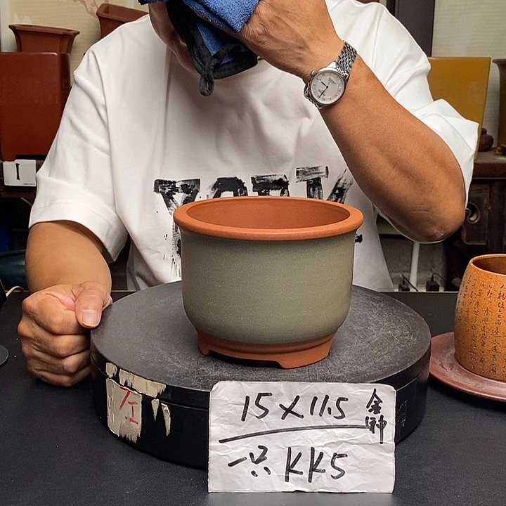 紫砂花盆货号一只KK5