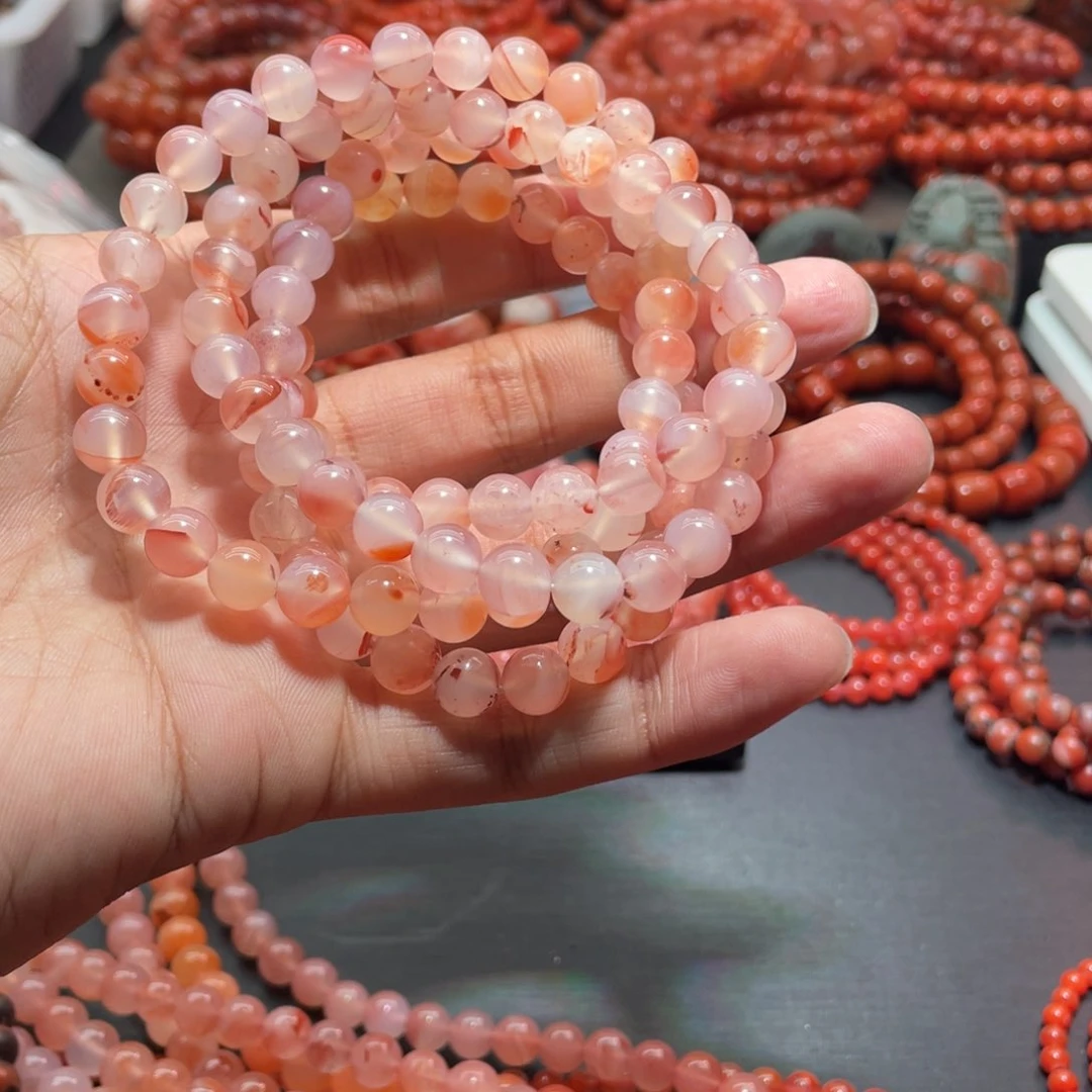 南红玛瑙手链未镶嵌