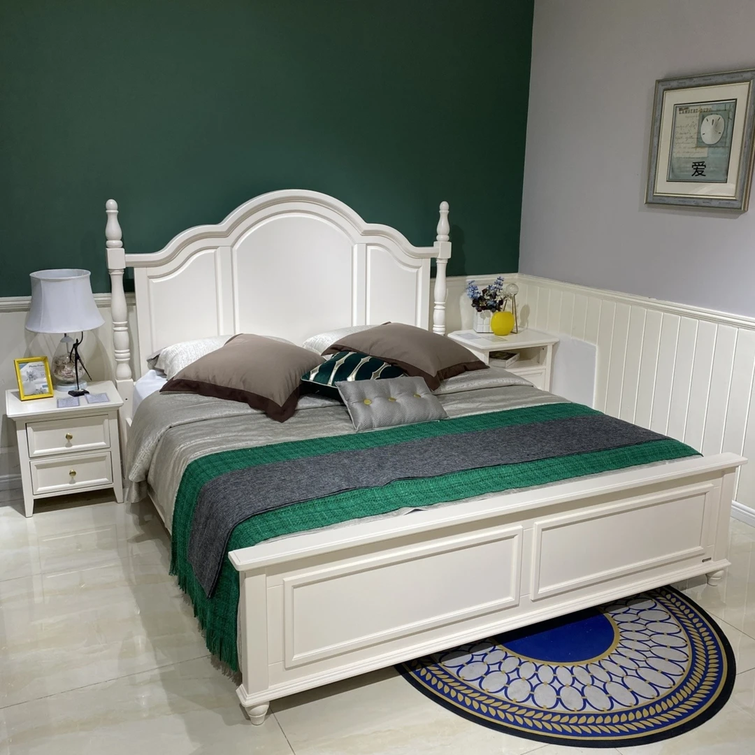 【品牌代工】尚品E1125美式风格纯实木双人床公主床主卧床