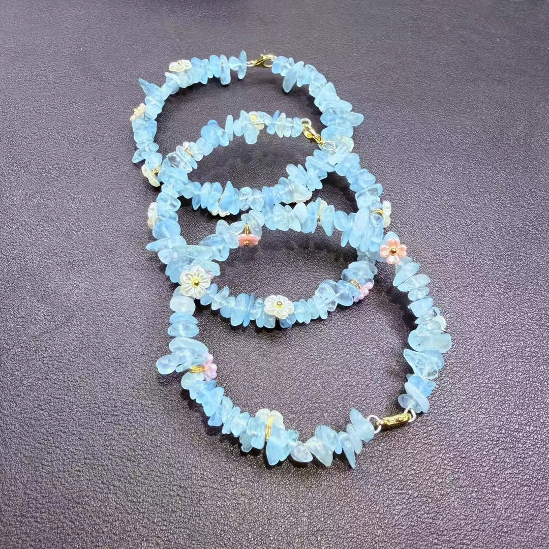 海蓝宝原石手环（多样性发一）