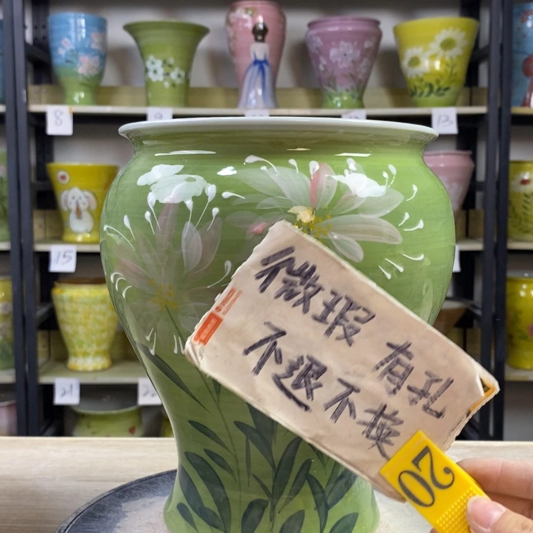 景德镇手工手绘陶瓷花盆