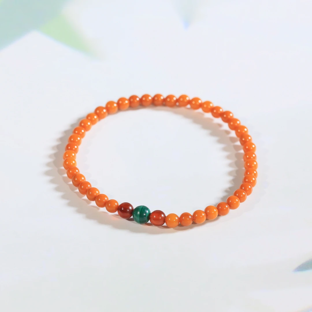 【安曼博】老蜜圆珠手链 约3mm