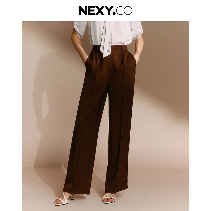 【商场同款】/NEXY.CO/奈蔻时尚宽松垂感百搭修身夏季长裤XV02631C7