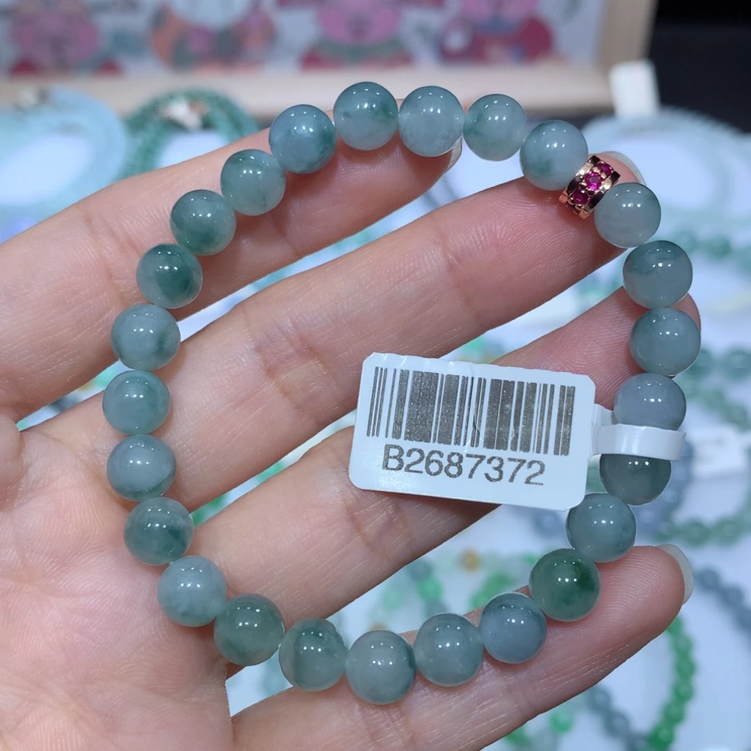 翡翠未镶嵌手链天然