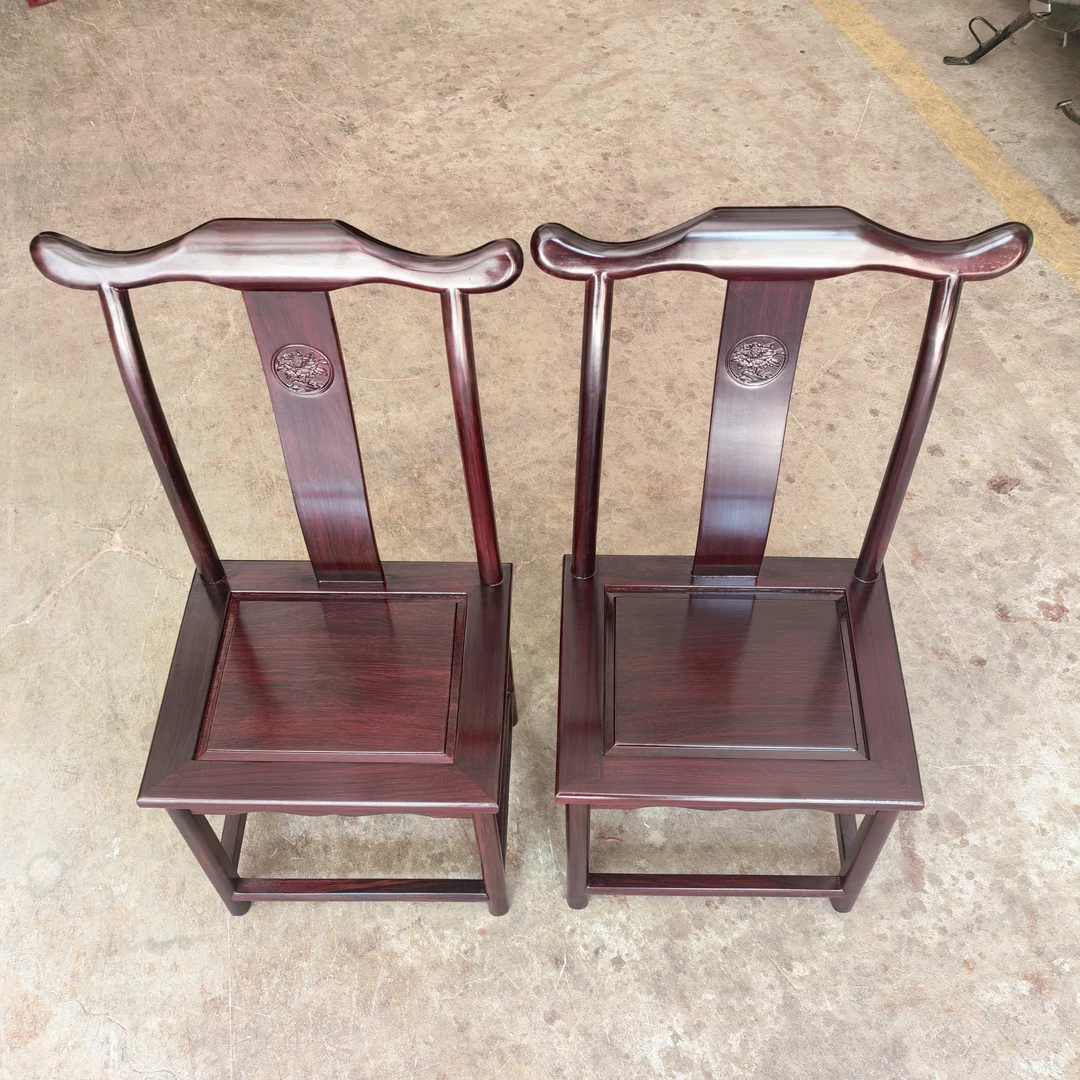 涵品木作·小官帽椅餐椅茶椅休闲椅实木靠背椅拍一发二38×33×76高