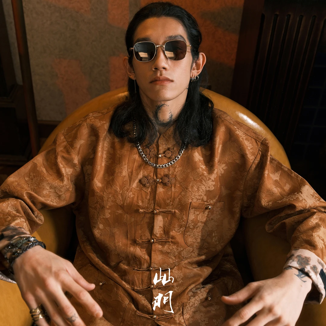 碧海潮生高端限定〓山门•蝶恋花〓中国风真丝羊毛提花老钱风唐装