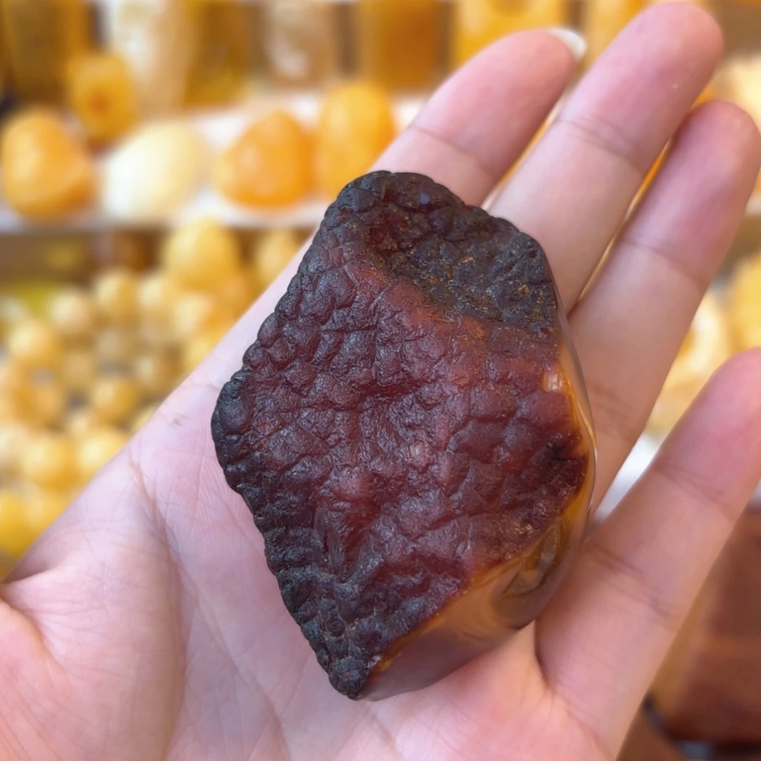 琥珀颈饰未镶嵌蜜蜡