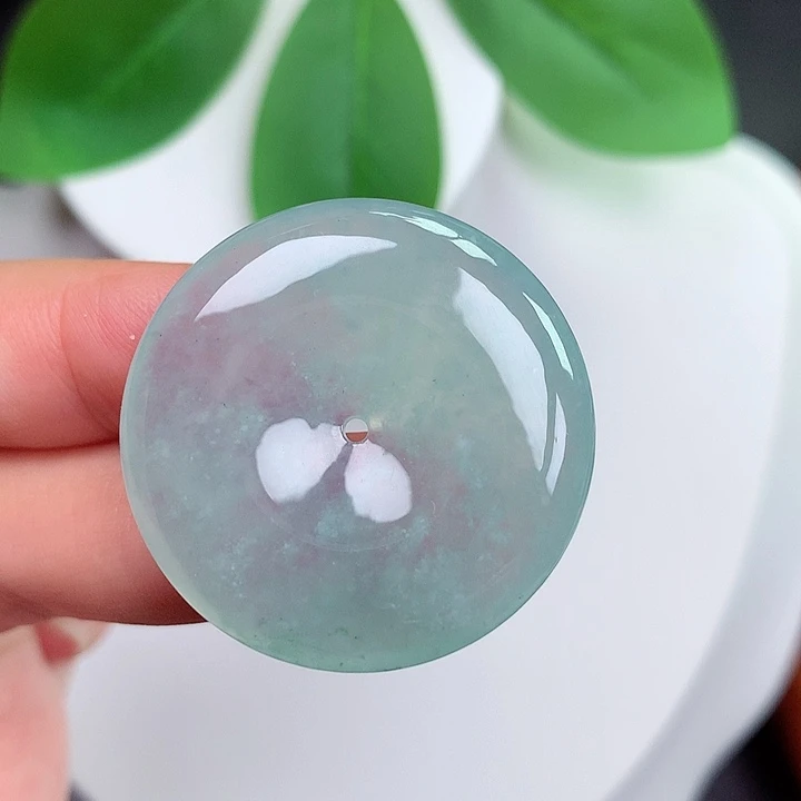颈饰未镶嵌翡翠平安扣 31.8x6.1mm