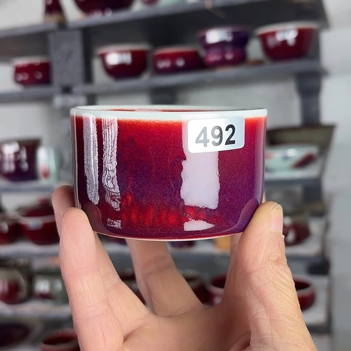 492纯手工支烧钧瓷主人杯