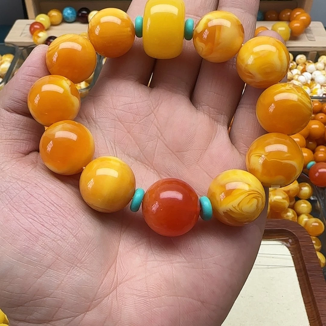 念***树脂非金属精品老蜡色素串搭配一条