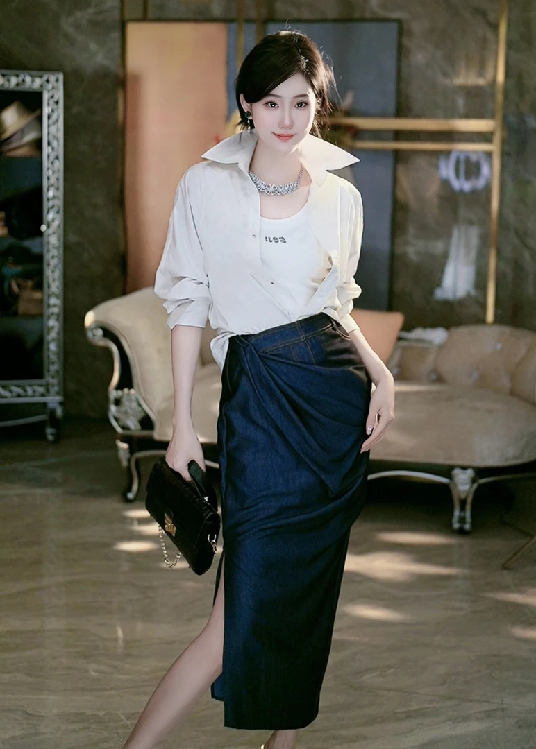 3-12【高街look】时尚气质设计感百搭半裙