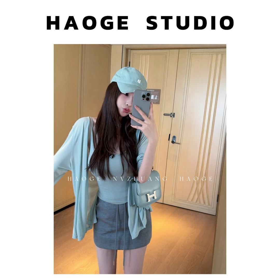 浩哥严选●夏日留白X5SY0822A开衫上衣预时尚小众设计感百搭短款