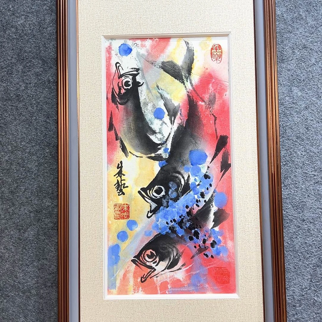 国画纯手绘画心原创