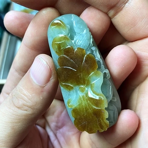 颈饰未镶嵌翡翠福豆豆珠宝翡翠颈饰