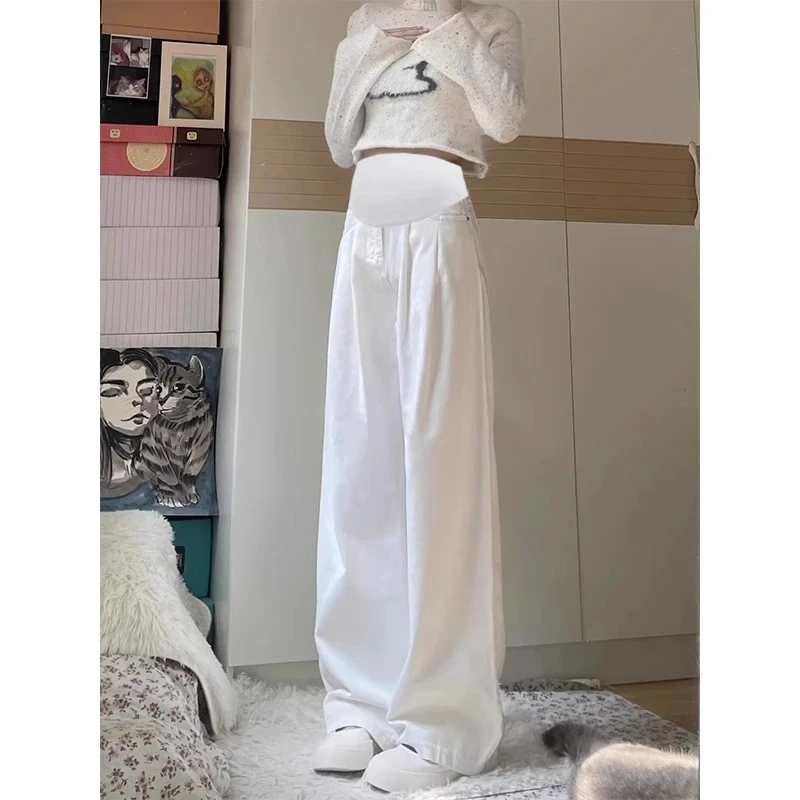 孕妇裤2025新款春夏外穿时髦直筒裤孕期穿搭小个子舒服托腹休闲裤