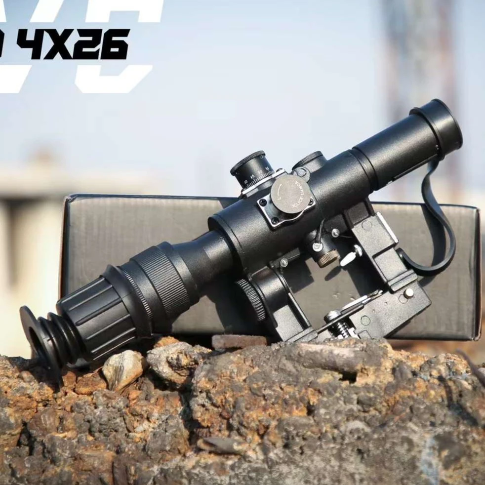 SVD4*26（S开头专用）瞄准镜直接安装4倍放大 原装配眼罩带分化补