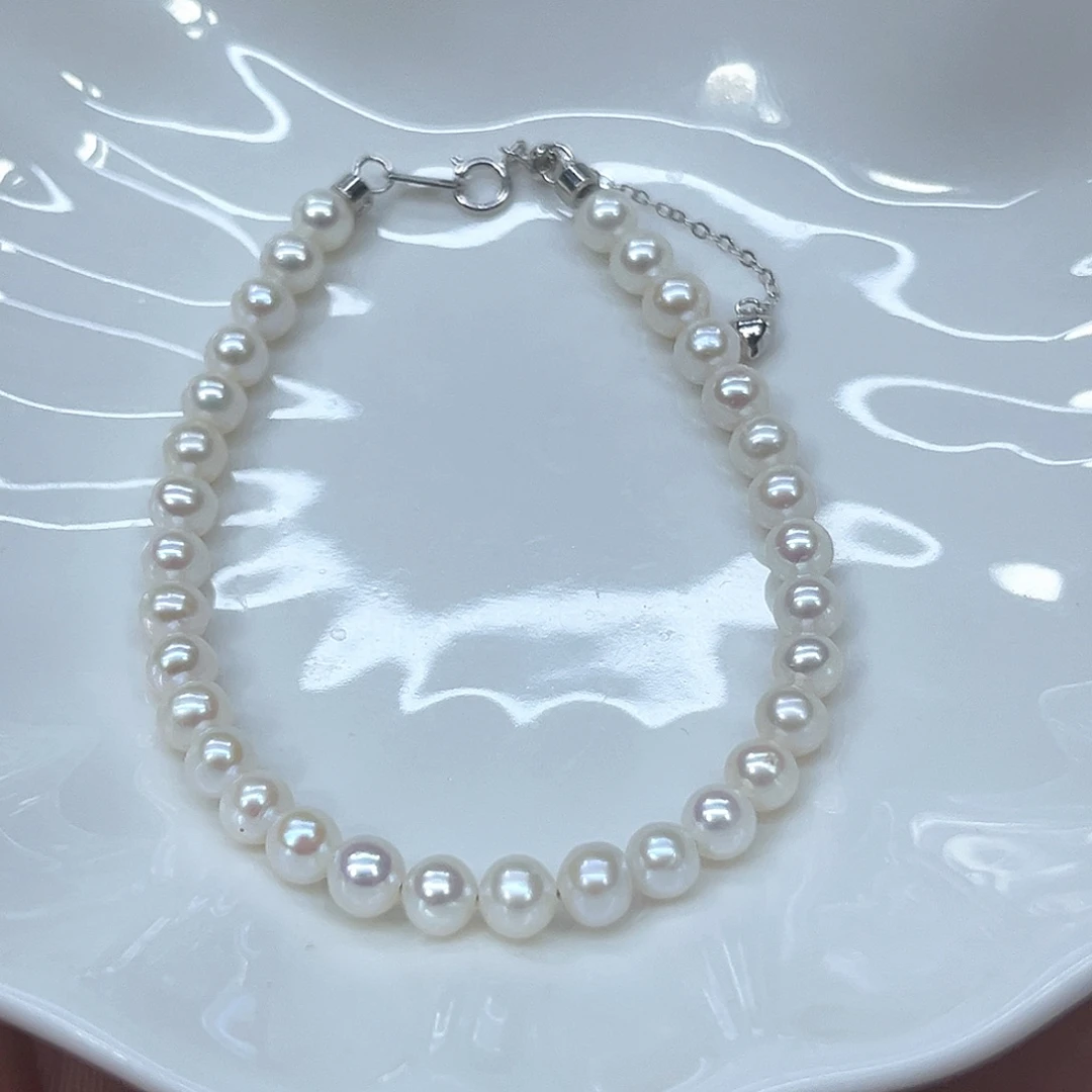 淡水珍珠颈饰银S925镶嵌