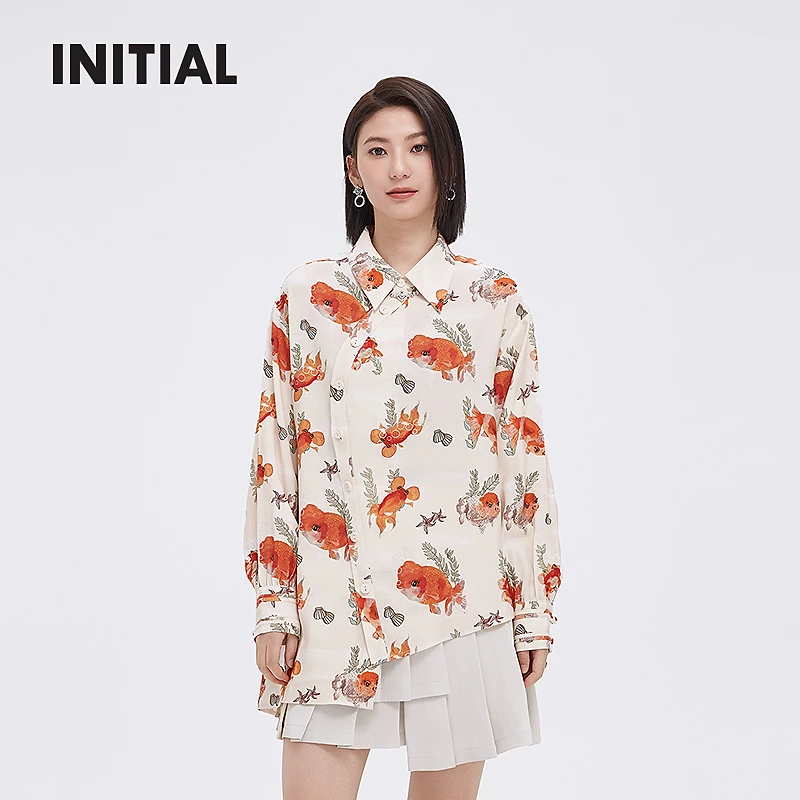 【新春金鱼系列】INITIAL25春季新中式金鱼满堂衬衫女25SITFOCXX707