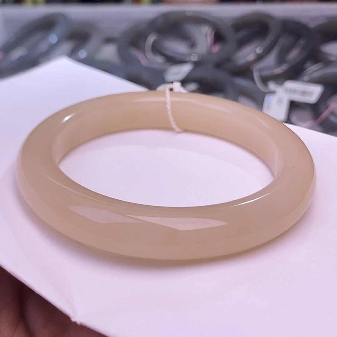 和田玉未镶嵌颈饰毕业级60浓藕粉老矿料脂膏级红粉手镯