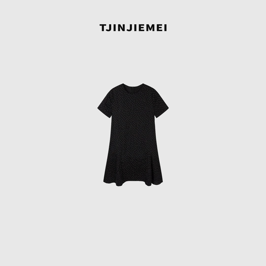 T井姐妹【小波点】夏季设计感宽松休闲亚麻连衣裙LYQ2505-TJ299