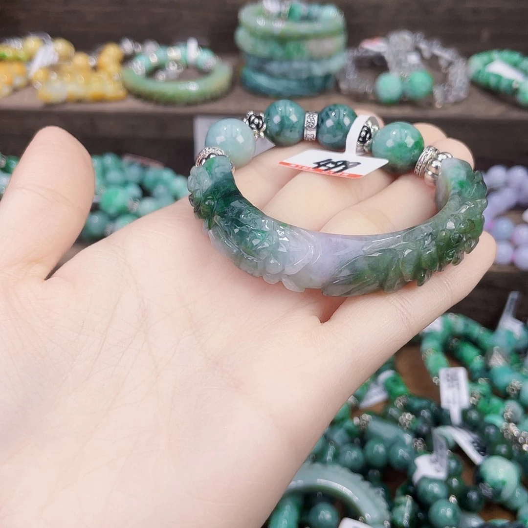 柠***甜未镶嵌手链翡翠手链