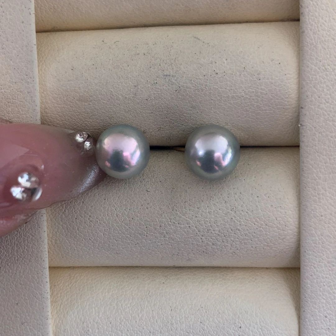海水珍珠耳饰18K金镶嵌