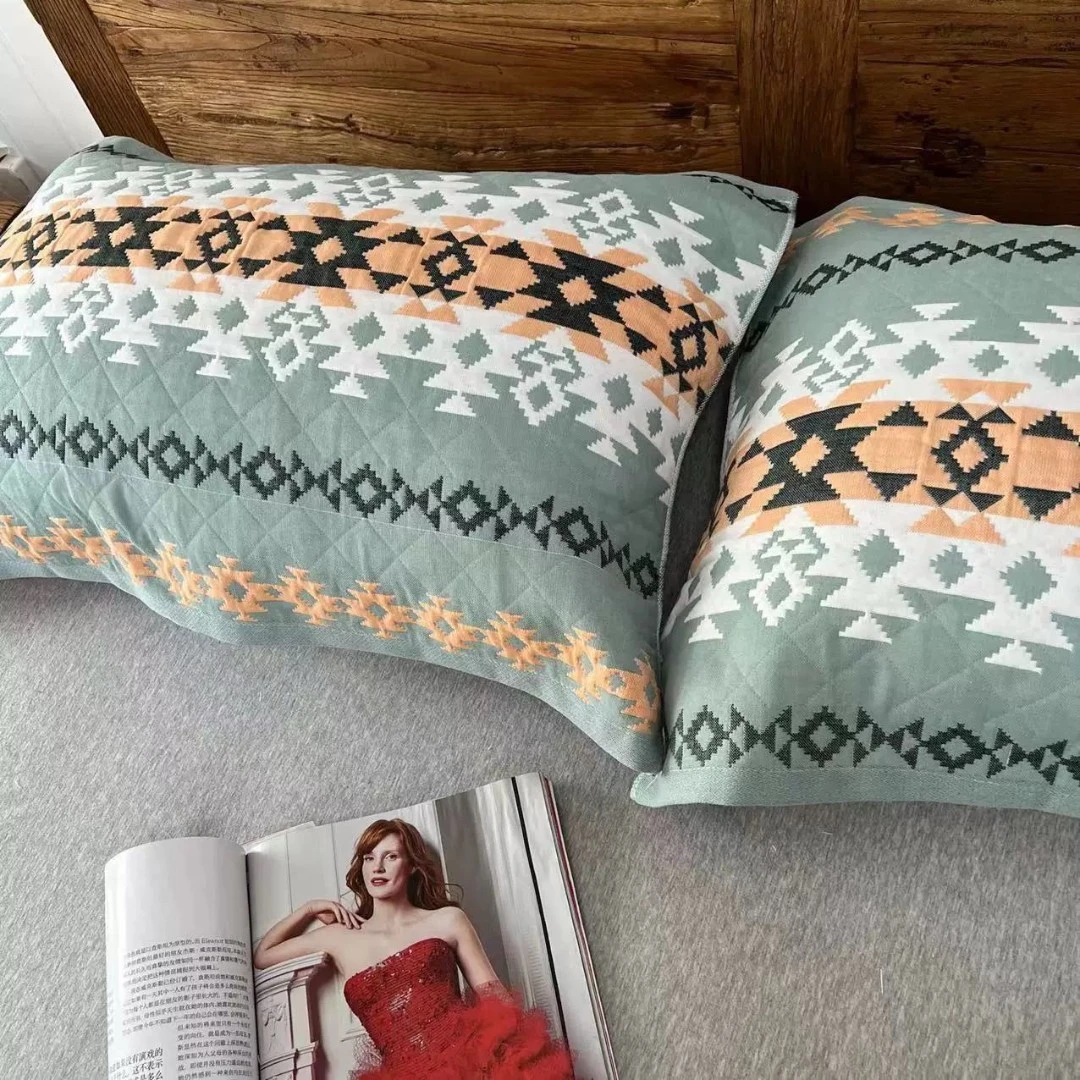 【新疆包邮】宠粉家用棉纱布枕巾防滑吸汗透气一对装柔软加厚枕头巾