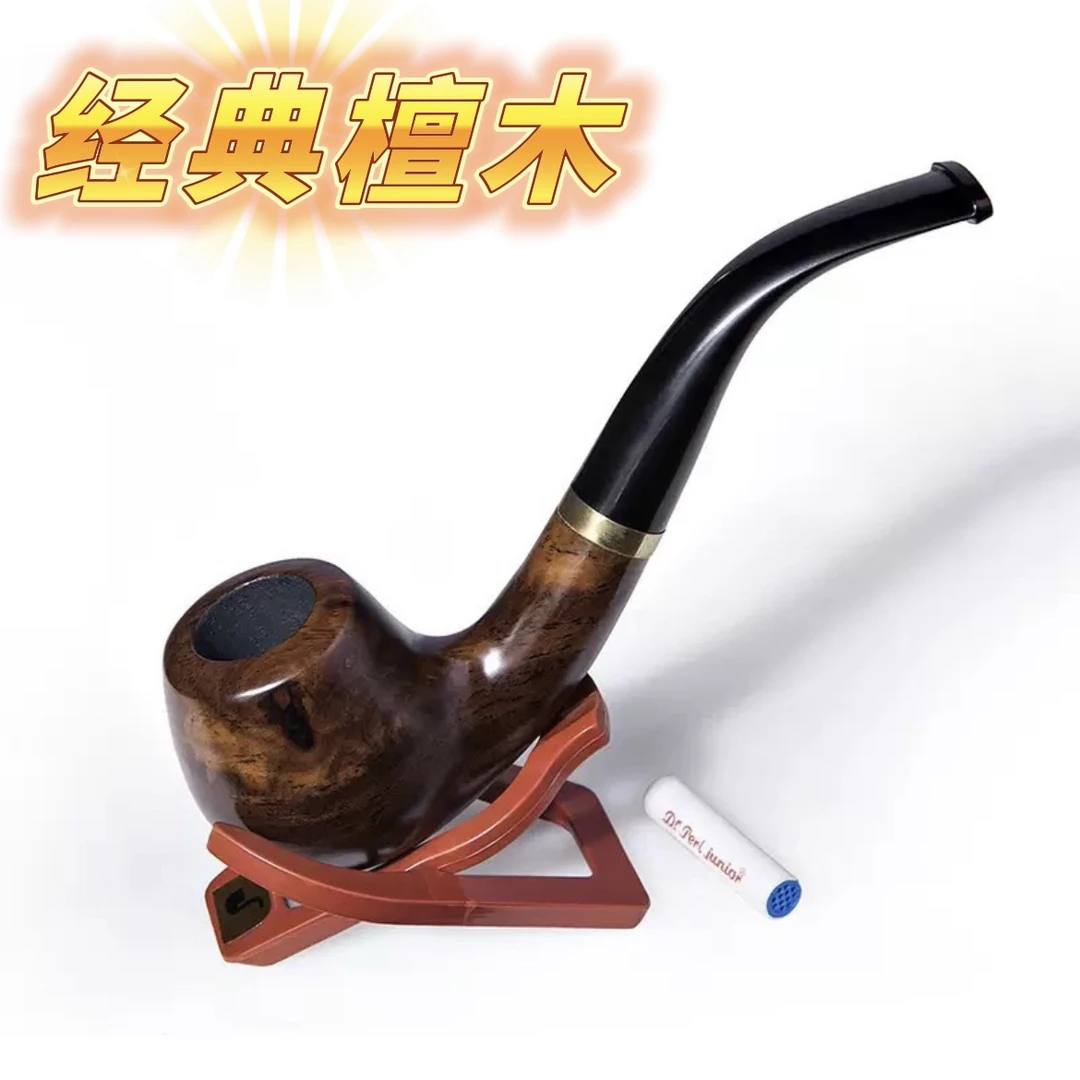 檀木烟斗老式实木烟斗高端男士礼品斗复古烟袋锅