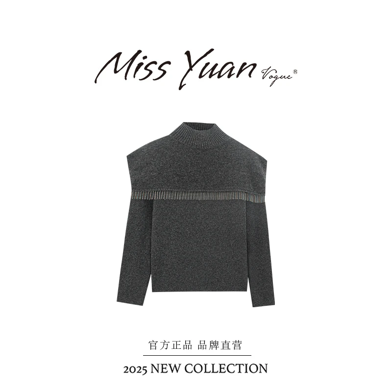 M.Y媛总 【诗意】冬季新款设计感长袖时尚百搭毛针织衫MY2818D