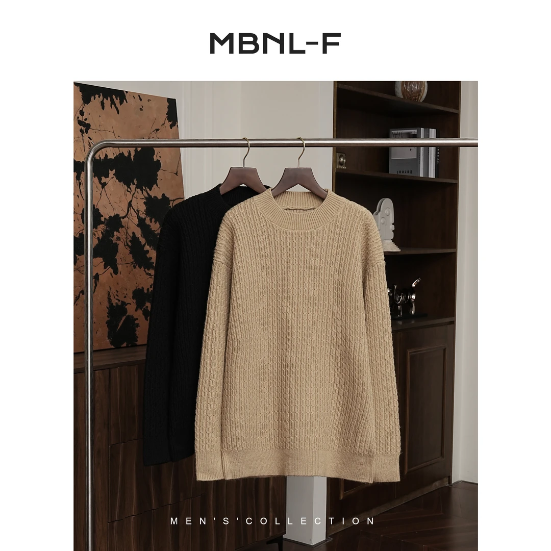MBNL-F「环形毛衣」秦磊男装秋冬粗线工艺设计感毛衣LL-9191