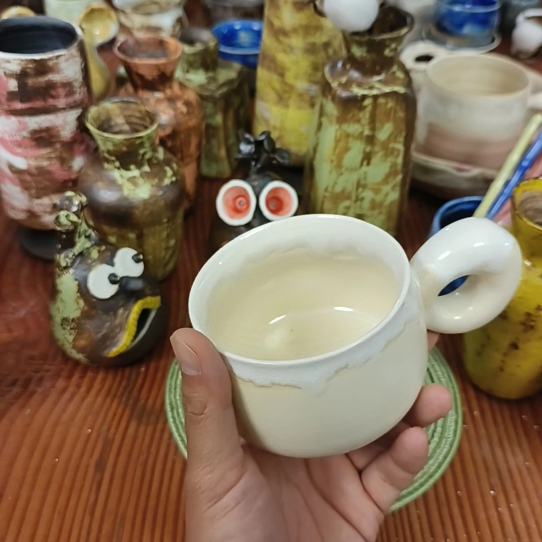 摆件景德镇高温窑变马克杯