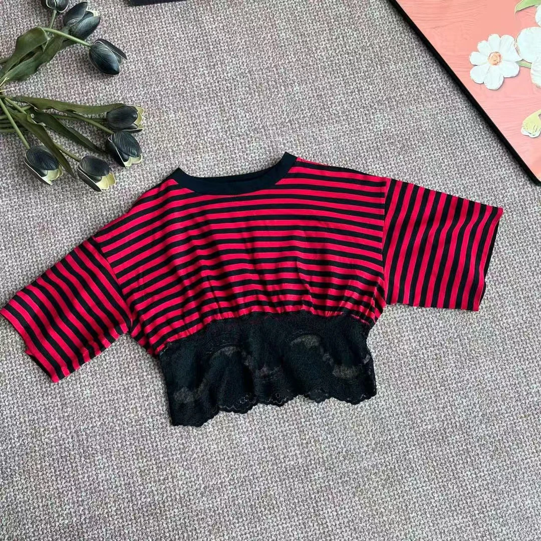 99新 MIU MIU/缪缪 A9557 MiuMiu条纹短袖 99新 M码