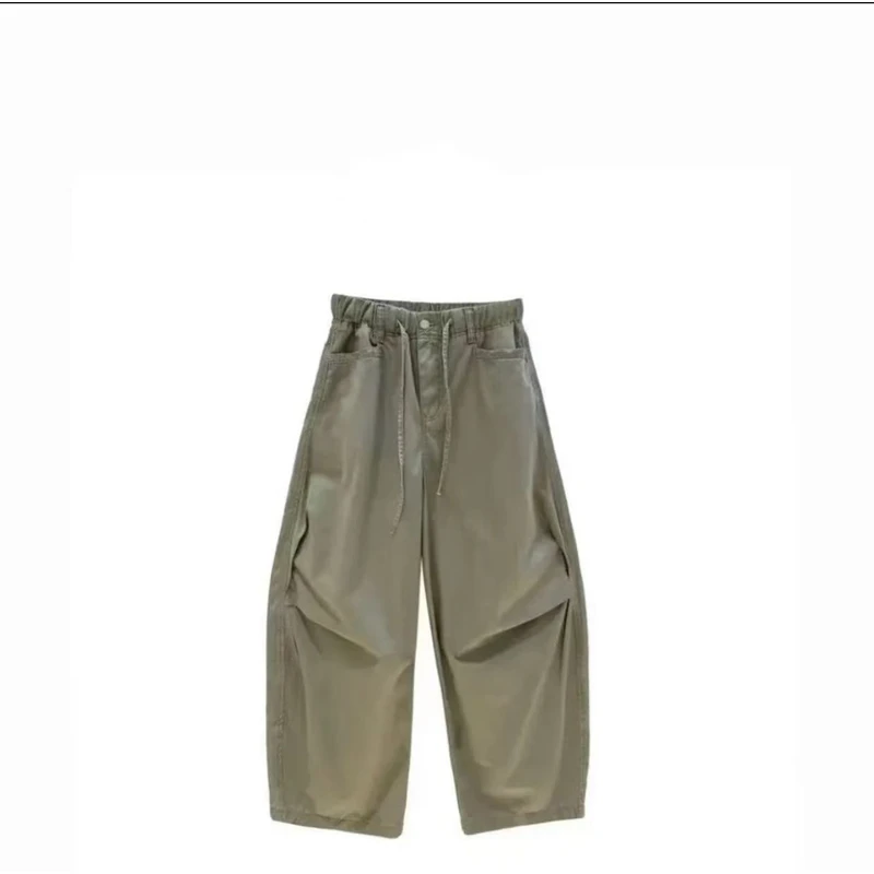 【含苞待放】2025夏季新款休闲潮流花苞工装百搭简约八分裤女H3169