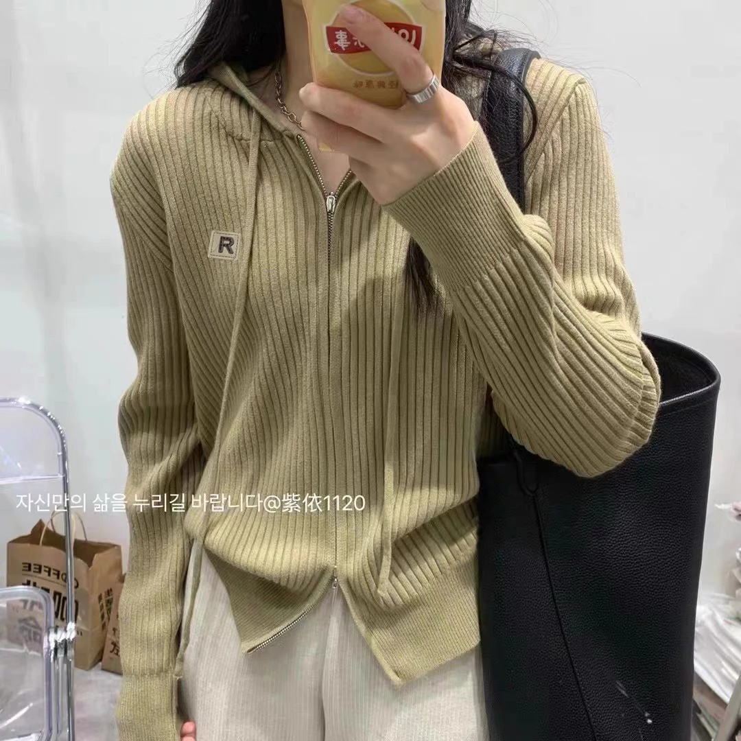 【卡色】开衫外套3516超柔软新款高品质连帽针织毛衣