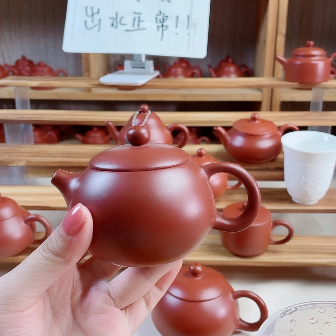 潮州朱泥壶小西施120毫升 壶底微瑕