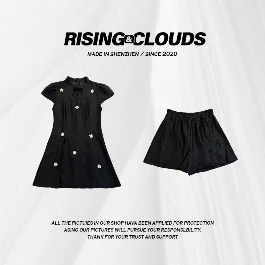 RISING POWERFUL【莎莎】深圳南油夏季显瘦连衣裙短裤套装060103