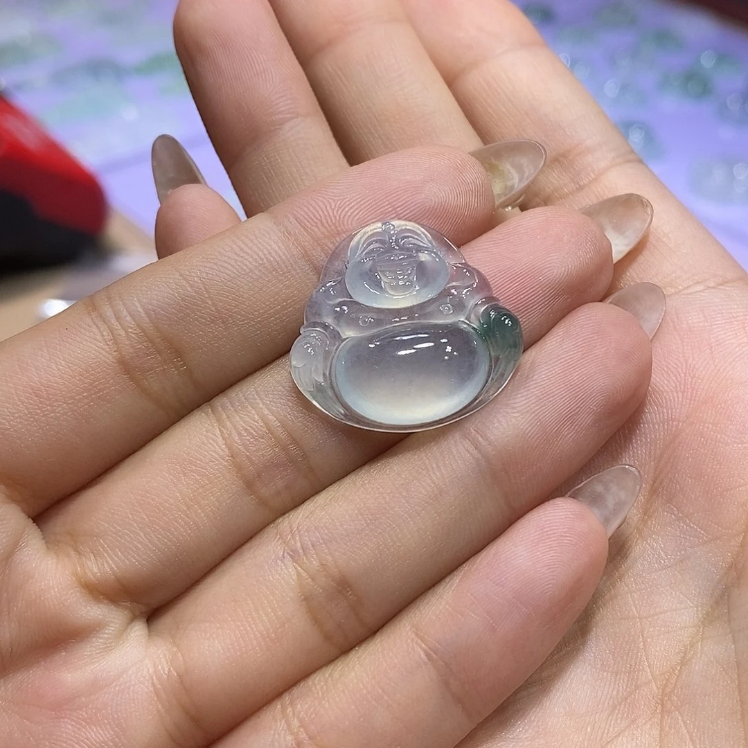 可***爱定制翡翠未镶嵌饱满佛