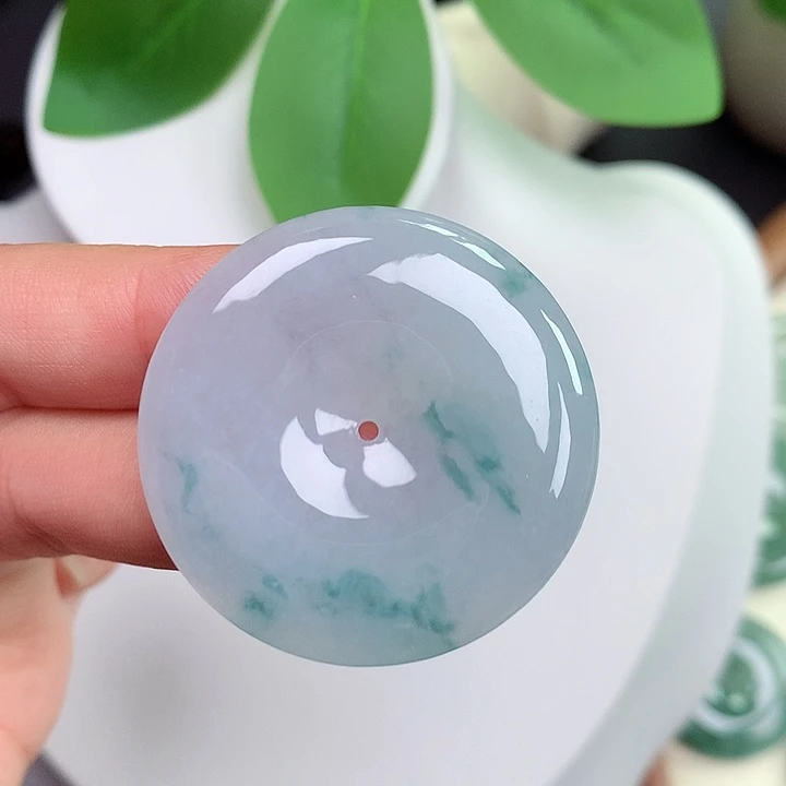 颈饰未镶嵌翡翠平安扣 35.4x5.8mm