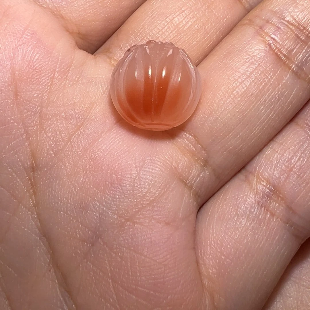南红玛瑙珠宝奇石未镶嵌玩**玩莲花珠