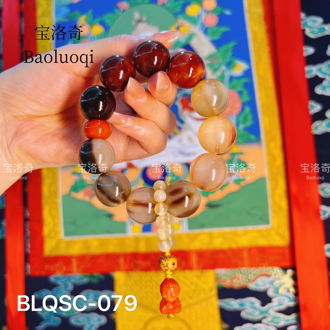 宝洛奇 BLQSC-079 三聚宝宝佛牛角手链(18mm)