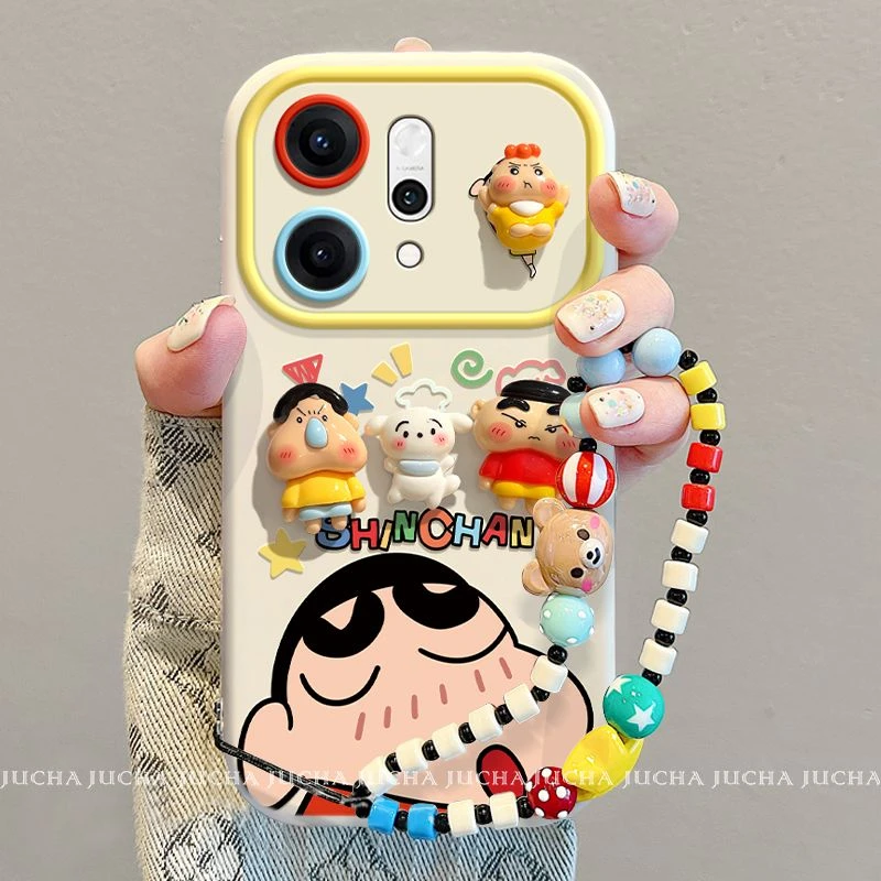 适用蜡笔小新oppofindx9手机壳高级感可爱OPPOfindx9pro情侣款x9