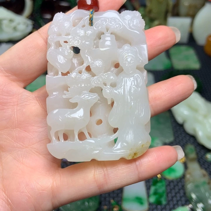 多***爸和田玉未镶嵌挂件
