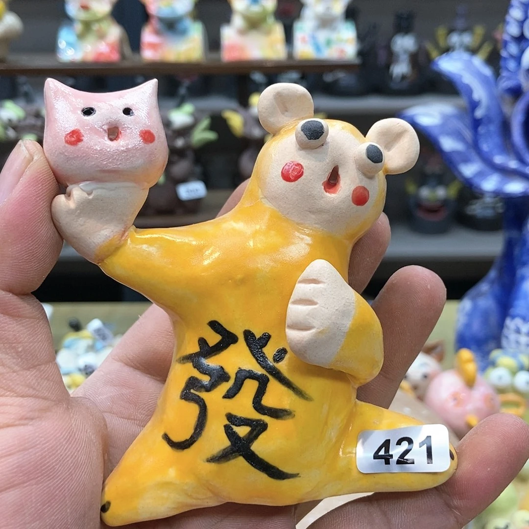 摆件直播间手工微瑕陶瓷摆件421