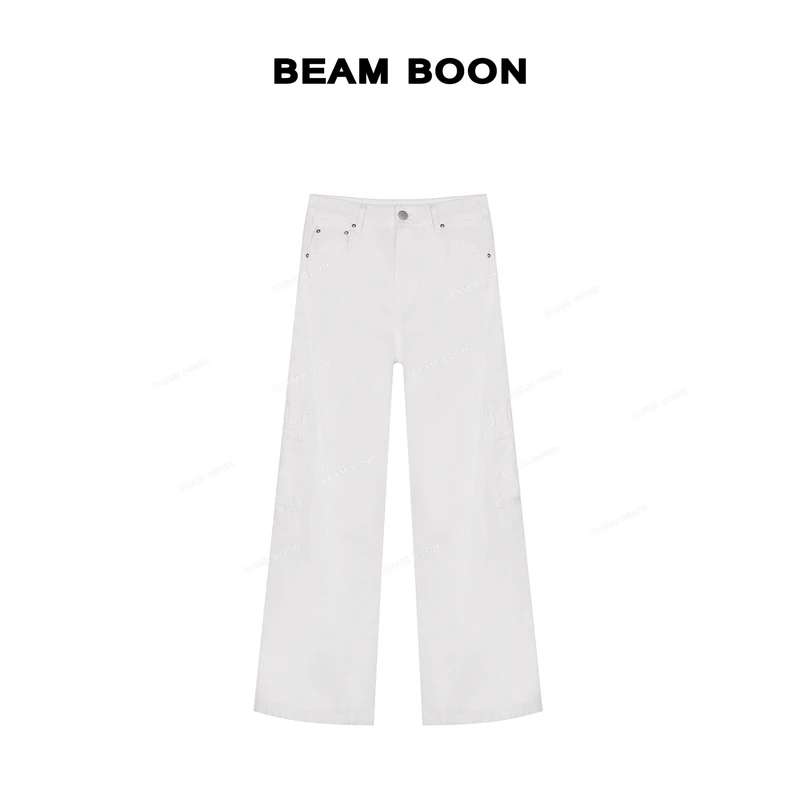 Beam Boon|【解压裤】超态全棉水洗褪透气防晒挺括阔腿工装休闲裤