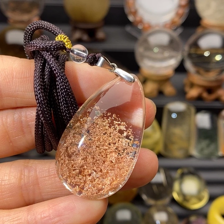 水晶水晶吊坠银S925镶嵌