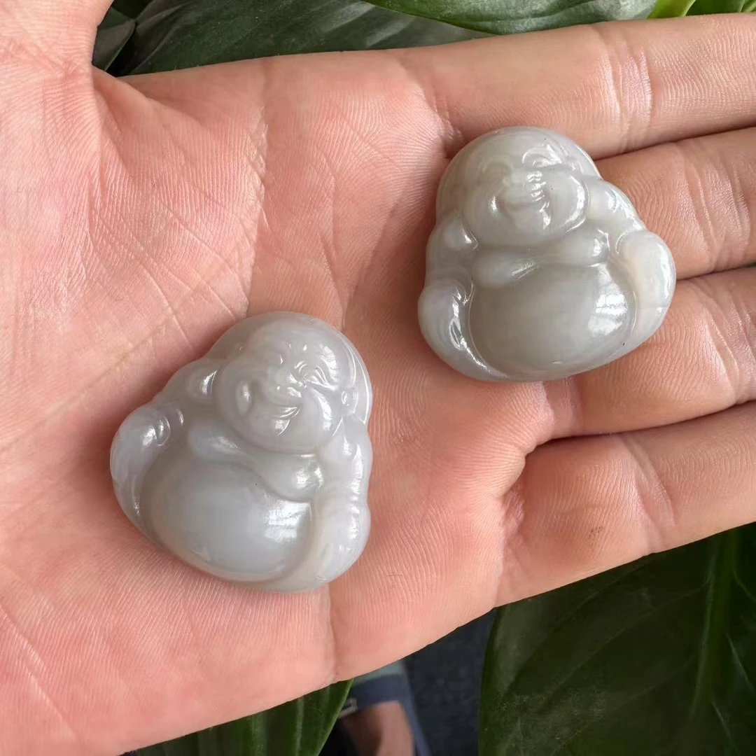 D303 天然和田玉烟紫佛公 拍一发一多样性发其一