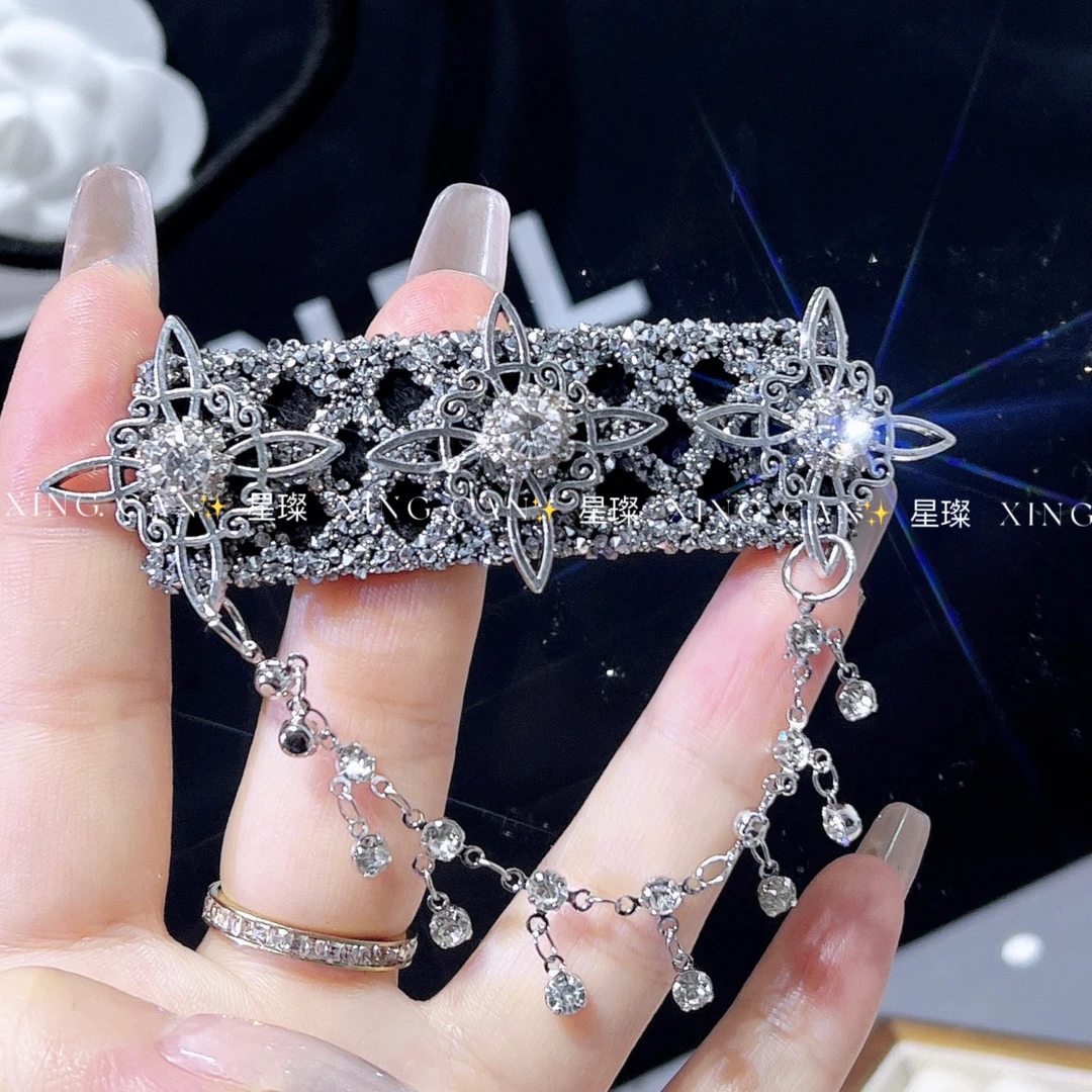 2024新款民族风新中式边夹发饰女民族风铃发夹头饰流苏侧边发卡女