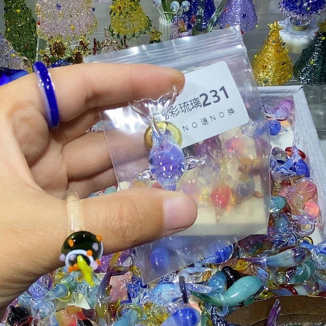 悦***弯颈饰玻璃231海豚一个