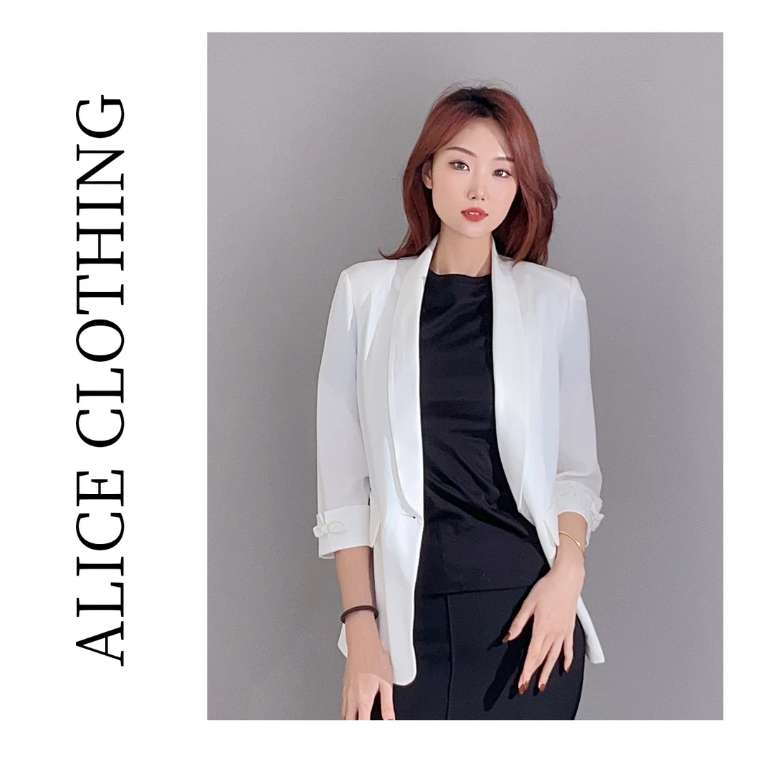 3【ALICE “素心”通勤外套】浪漫蕾丝 盘扣印花 S2137367A